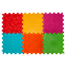 Ortek Mix Puzzle 6 elemből álló masszázs szőnyeg PUHA Ortek Mix Puzzle 6 elemből álló masszázs szőnyeg PUHA