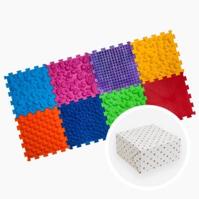 Maszírozó ortopédiai szőnyeg Ortek "Puzzle Mix" 8 modul AJÁNDÉK