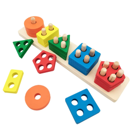 Montessori fa formaillesztő játék 