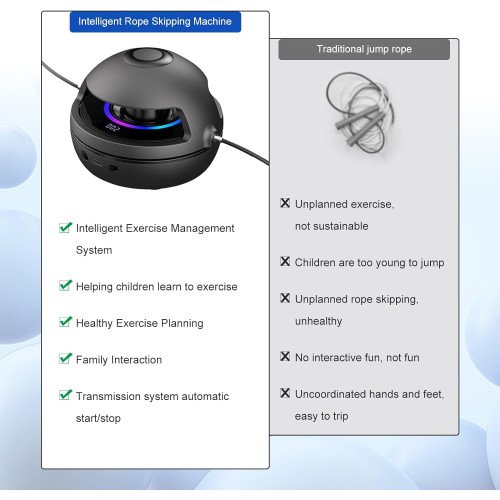 Intelligens ugrókötél gép távirányítóval és bluetooth hangszóróval