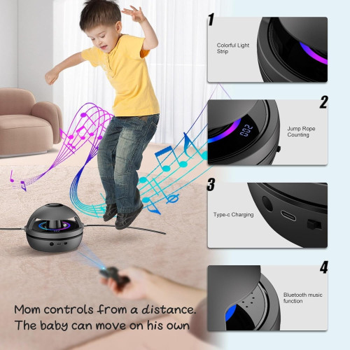 Intelligens ugrókötél gép távirányítóval és bluetooth hangszóróval
