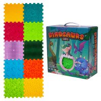 Ortek Dinoszauruszok Puzzle 10 elemből álló masszázs szőnyeg