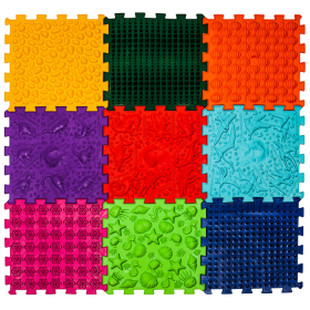 Ortek Dinoszauruszok Puzzle 9 elemből álló masszázs szőnyeg