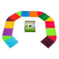 Ortek Dinoszauruszok Puzzle 10 elemből álló masszázs szőnyeg + 6 Háromszögű puzzle elem
