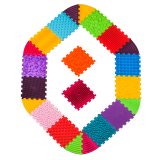 Szenzoros szőnyeg kutyáknak Puzzle Mix 14 elem + 8 háromszög