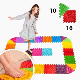 Szenzoros szőnyeg Ortek Puzzle 16 elem + 10 háromszög Szenzoros szőnyeg Ortek Puzzle 16 elem + 10 háromszög
