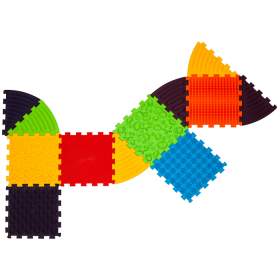 Ortek Tengerfenék Puzzle 8 elemből álló masszázs szőnyeg + 8 Háromszögű puzzle elem