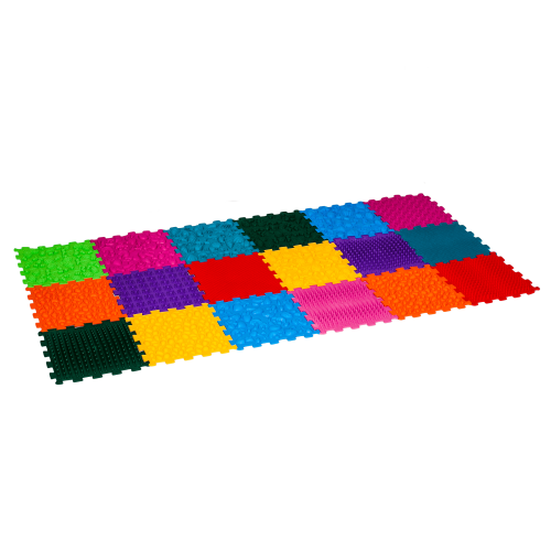 Szenzoros szőnyeg 18 elemből álló Mega Mix puzzle 