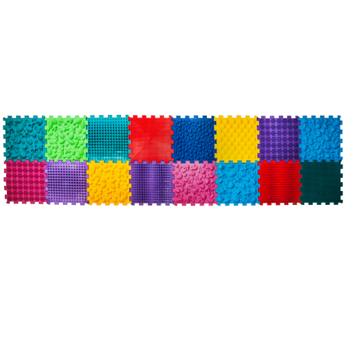 Szenzoros szőnyeg 16 elemből álló Mega Mix puzzle 