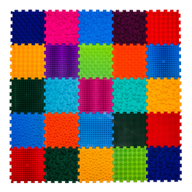 Szenzoros szőnyeg 25 elemből álló Puzzle Mix kutyáknak Szenzoros szőnyeg 25 elemből álló Puzzle Mix kutyáknak