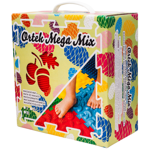 Szenzoros szőnyeg 12 elemből álló Mega Mix puzzle 