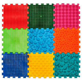 9 elemből álló „Tengerfenék” Puzzle masszázs szőnyeg