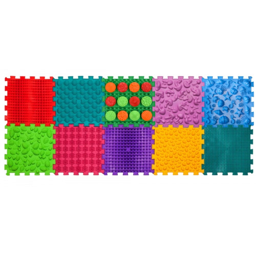 Ortek Mix Puzzle 10 elemből álló masszázs szőnyeg + „Minták” ajándékba